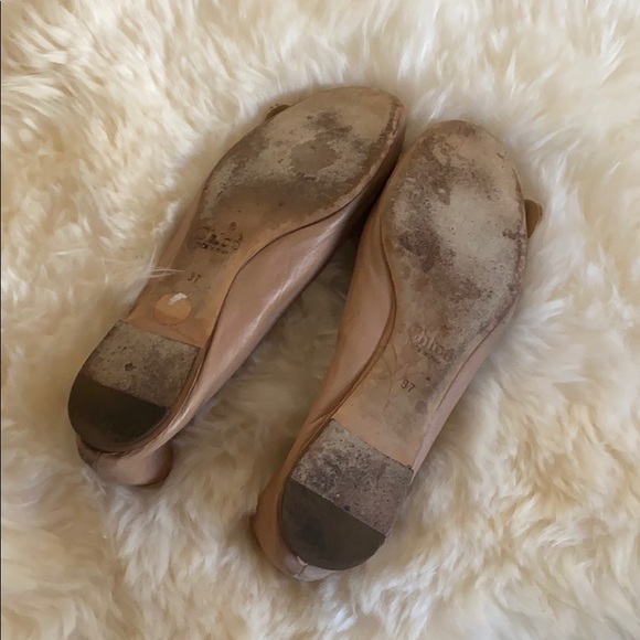 Chloe Gladiolo Taupe Embellished Ballet Flats - Picture 7 of 8